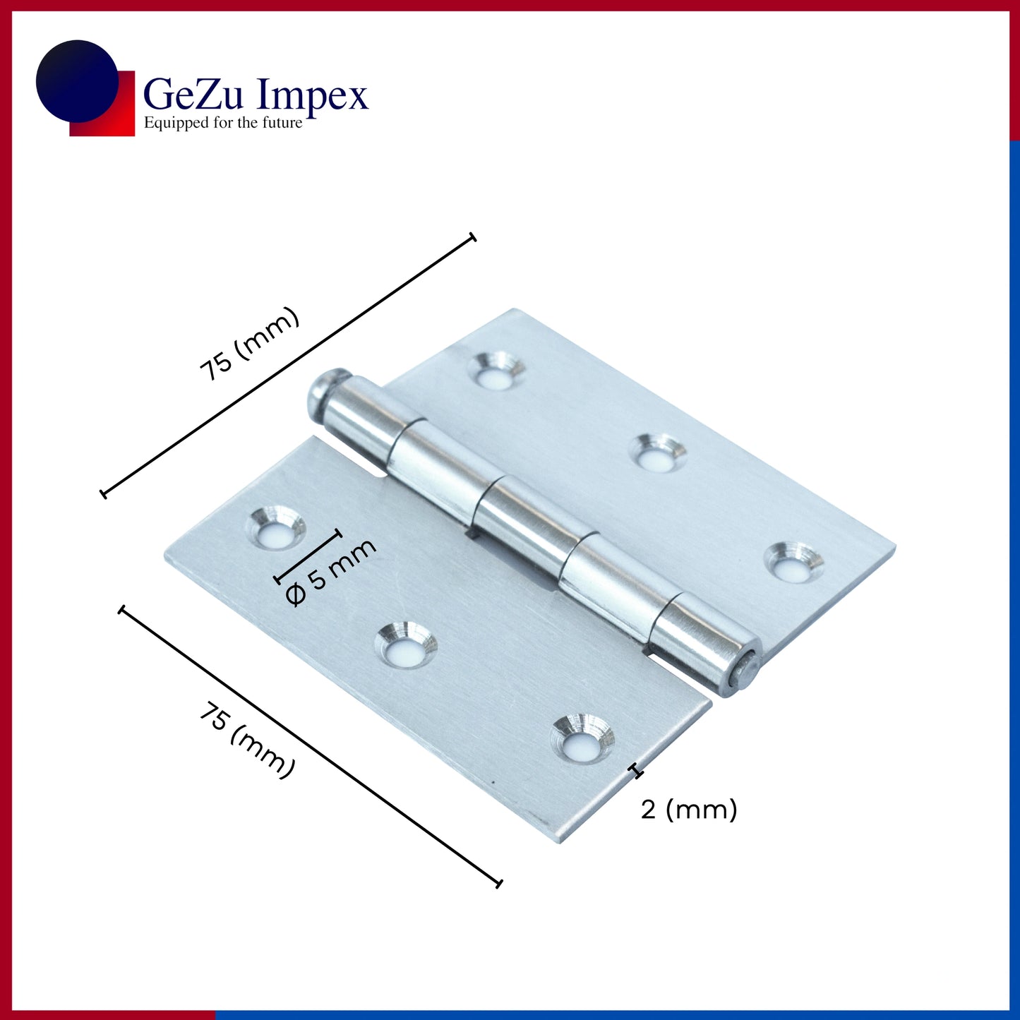 75 x 75 mm / Stainless steel