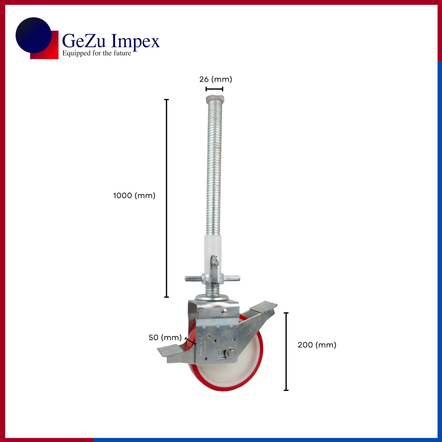 26 x 500 mm, 200 x 50 mm, 1000 kg / Electroplated