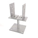 Adjustable Width U Post Support with Plate 100x100mm Electroplated Zinc Coated