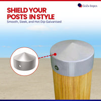 Post Cap Pyramid Round 100 mm Hot Dip Galvanised