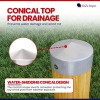 Post Cap Pyramid Round 100 mm Hot Dip Galvanised