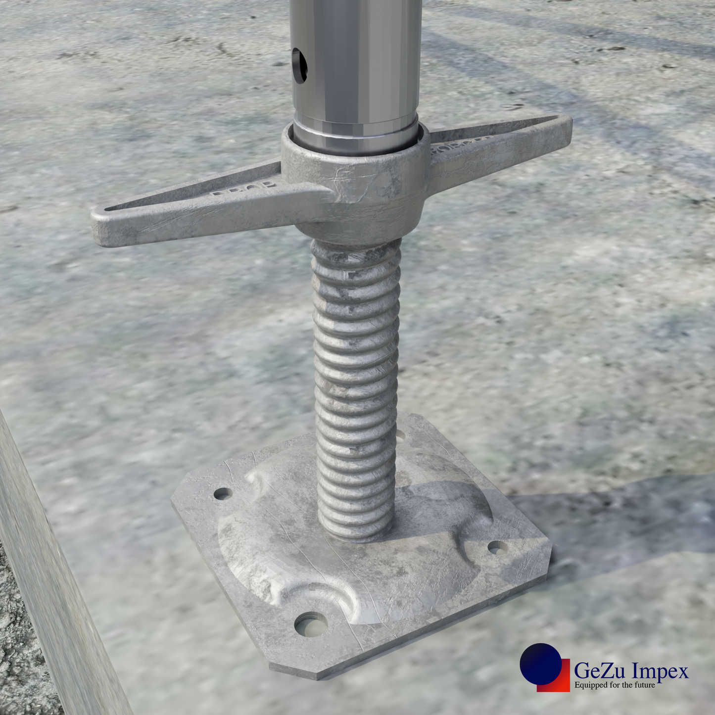 Scaffolding adjustable levelling base jack