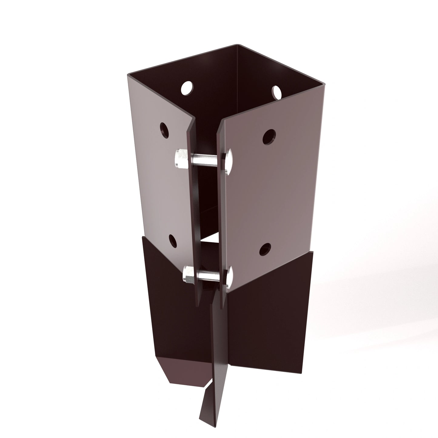 Supporto per Palo da Cementare con Morsetto Rapido 75x75mm Verniciato a Polvere
