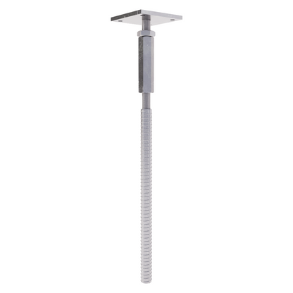 Adjustable T post support for concrete