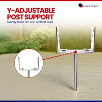 Adjustable Width U Post Support with TMT Rod