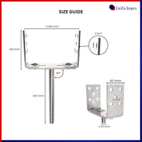 Adjustable Width U Post Support with TMT Rod